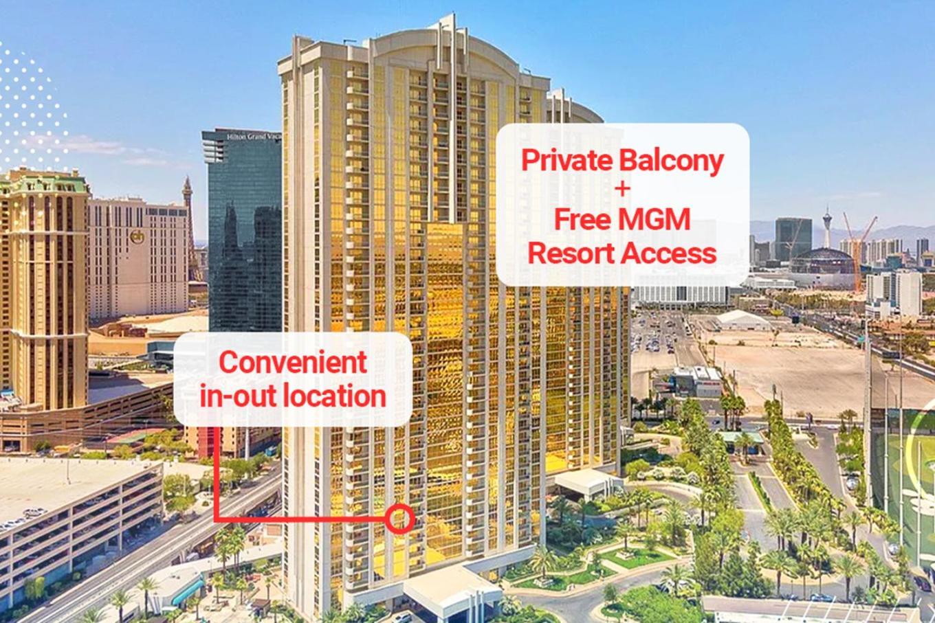 Lady Luck'S Vista - Private Balcony - Full Kitchen - Two Full Baths - Jetted Tub - Full Mgm Grand Resort Access W No Resort Fee At Mgm Signature Las Vegas Exteriér fotografie